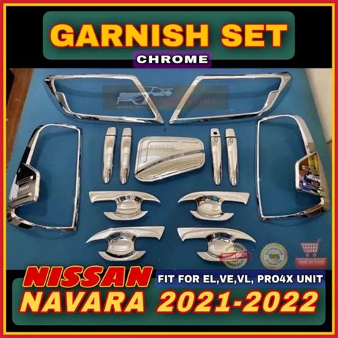 Nissan Navara Garnish Set Chrome Fit For El Ve Vl Pro X