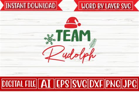 Team Rudolph Svg Design Graphic By CraftZone Creative Fabrica