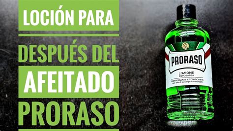 Loción para después del afeitado de Proraso YouTube