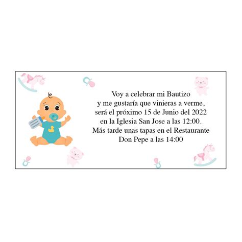 Invitaciones De Bautizo Personalizada Niño Bebé Alex