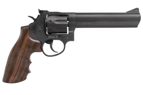 Taurus Model 66 357 Magnum Black Revolver With Smooth Hardwood Grips And 6 Inch Barrel