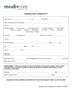 Fillable Online Standing Order Request Form For Texas Medicaid