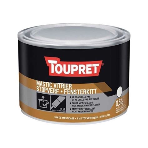 Mastic en Pâte Toupret Mastic Vitrier Blanc Pot 5 kg Mastic colle