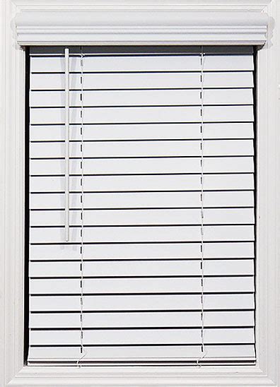 Cordless 2 White Faux Wood Blinds Certified Child Safe Blinds No Cords