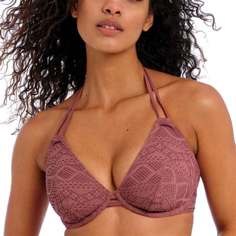 Bikini Top Med Fyld Freya Sundance Halterneck Bikini Top Nutmeg