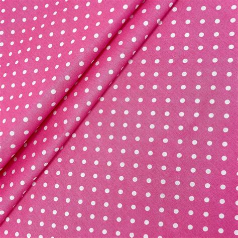 Pink Fabric Polka Dot Fabric Etsy