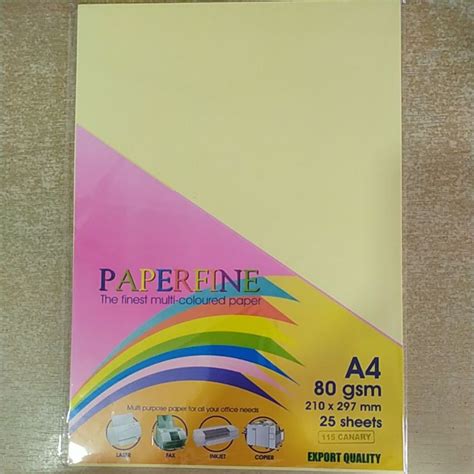 Jual Paperfine A Gram Sheet Kertas Hvs Warna Shopee Indonesia