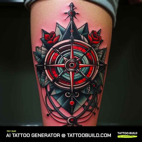 Neo Traditional Compass Tattoo Tattoo Build