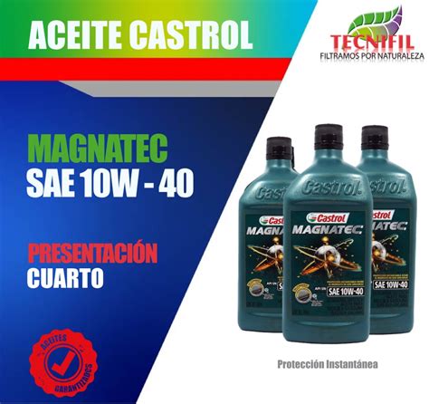 ACEITE CASTROL MAGNATEC 10W 40 CUARTO 46 000 TECNIFIL