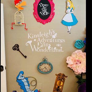 Rabbit Running Late Keyhole Wall Decal White Rabbit Wonderland Etsy