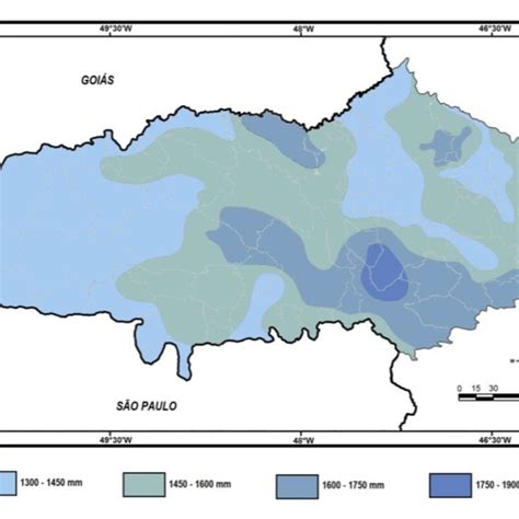 Pluviosidade M Dia Anual No Tri Ngulo Mineiro Alto Parana Ba