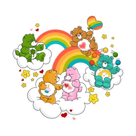 Care Bear Rainbow Nostalgic 80s Retro Vintage Childhood Cartoon by ...