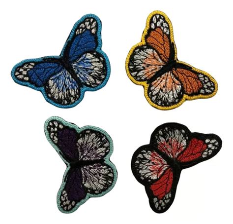 Pz Parche Bordado Artesanal Termoadhesivo Mariposa Colores Meses