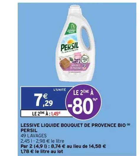 Promo Lessive Liquide Bouquet De Provence Bio Persil Chez Intermarch