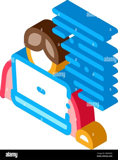 News Building Isometric Icon Vector Illustration Stock Vector Image