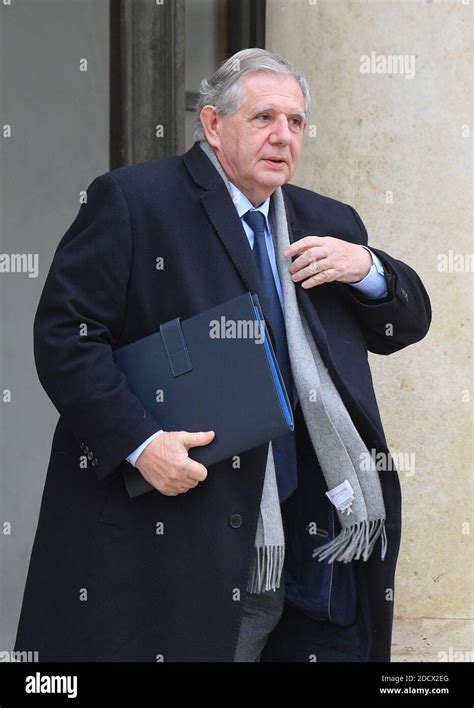 Minister Of Territorial Cohesion Jacques Mezard Leaving The Elysee