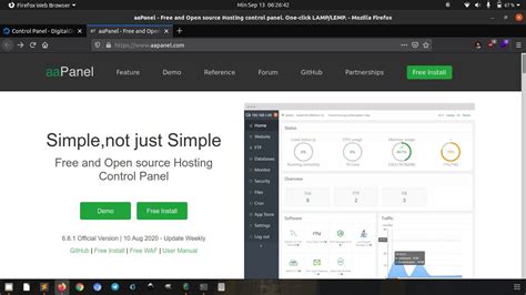 Install Aapanel Free Open Source Hosting Control Panel Youtube