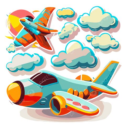 Ilustração De Avião De Desenho Animado De Ar Clipart Vetor PNG Ar