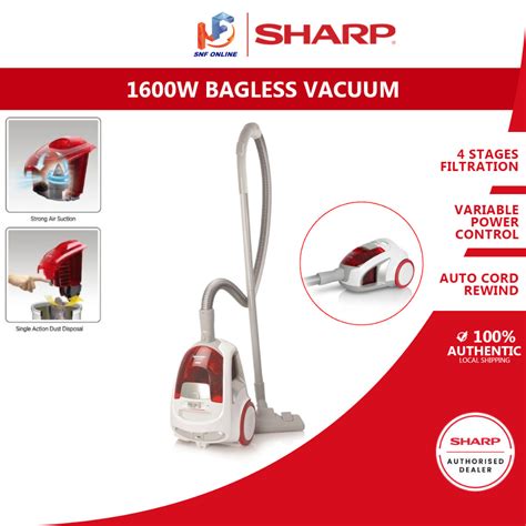 Sharp Vacuum Cleaner Bagless W Ecns R Shopee Malaysia