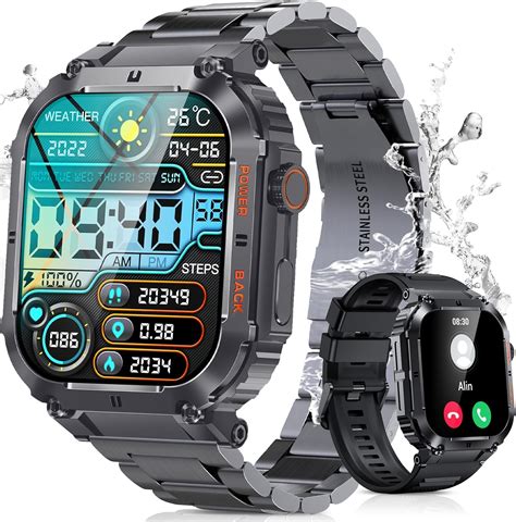 Amazon Podoeil Military Smart Watch For Men Bluetooth Calls Sleep