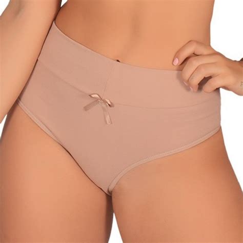 Kit Calcinhas de Algodão Cós Alto Duplo Pós Parto Cintura Alta Lingerie Feminina Calçola