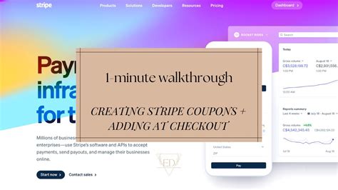 Stripe Coupon Code Creation Applying At Checkout Youtube