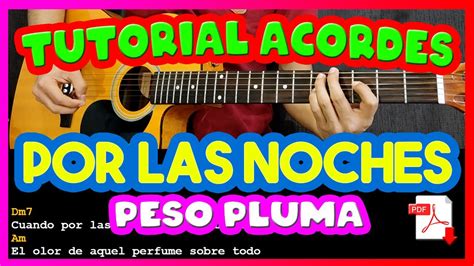 Tutorial Por Las Noches Peso Pluma Acordes Letra Guitarra