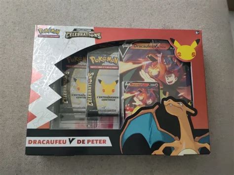 COFFRET POKÉMON FR 25 ans Célébrations Dracaufeu V de Peter NEUF