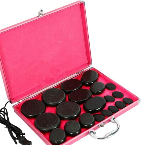 20pce Spa Energy Hot Stone Set Limited Edition Pink Case The Online Beauty Warehouse