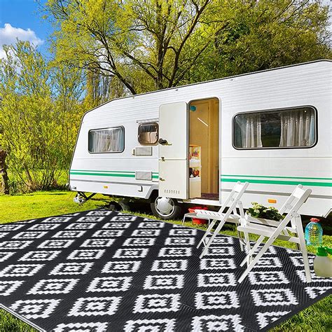 Yamaziot 9x12 Outdoor Rugs Patio Rug Reversible Mats Rv Rug