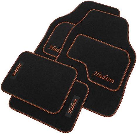 Jvl Personalised Universal Black Carpet Car Mat Set With Red