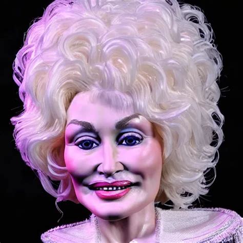 A Polymer Sculpture Of Dolly Parton In A Museum Hd Stable Diffusion