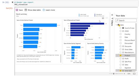 Cr Er Un Rapport Rapide Dans Lenvironnement Jupyter Power Bi