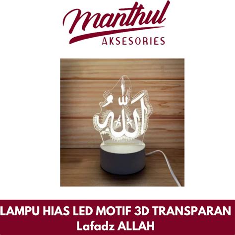 Jual Lampu Hias D Led Transparan Lafadz Allah Shopee Indonesia