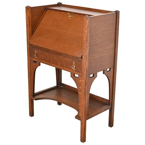 Stickley Brothers Mission Oak Desk And Chair At 1stdibs