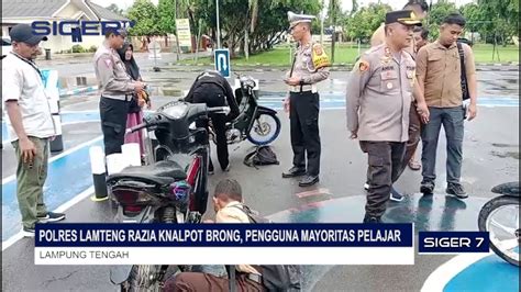 POLRES LAMTENG RAZIA KNALPOT BRONG PENGGUNA MAYORITAS PELAJAR YouTube