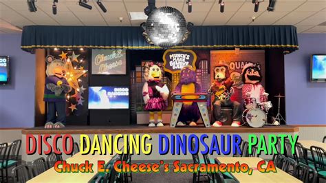 Disco Dancing Dinosaur Party Chuck E Cheeses Sacramento Ca Youtube