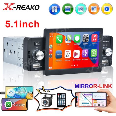 X Reako Din Car Radio Inch Carplay Android Auto Multimedia Player