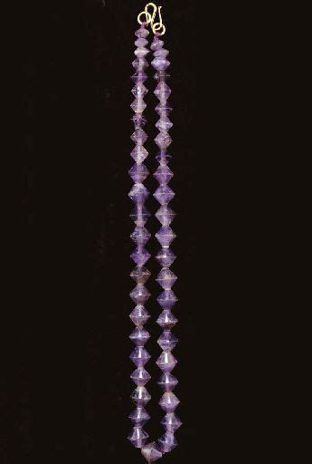 A Roman Amethyst Bead Necklace Circa 2nd 1st Century Bc Ancient