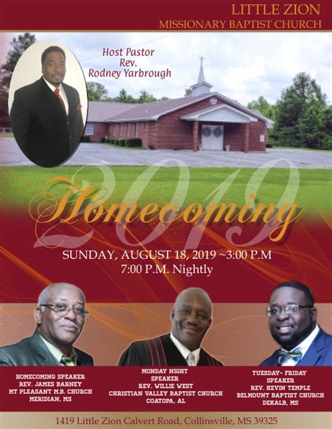 Church Homecoming Flyer Template