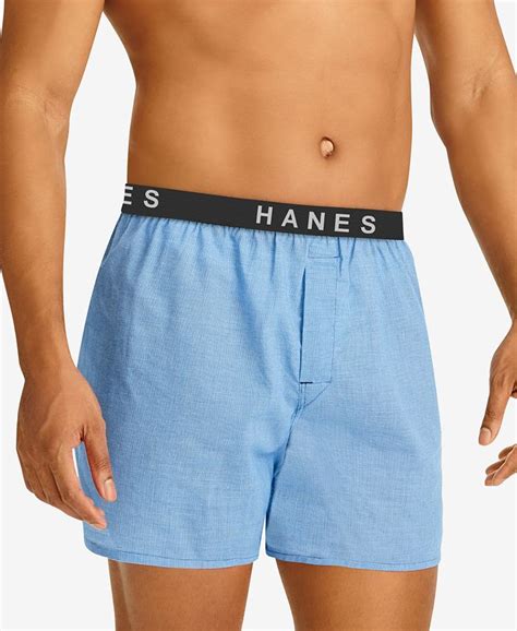 Hanes Mens 5 Pack Boxer Shorts Macys