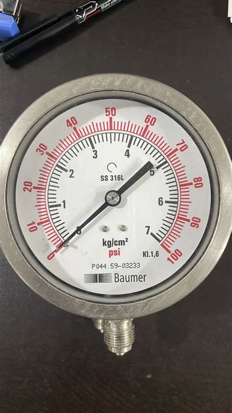 Inch Mm Baumer Pressure Gauge Kg To Kg At Rs In Delhi