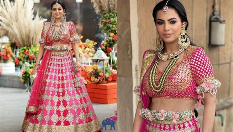 Bride Dons Rani Pink Lehenga From Abu Jani Sandeep Khosla Stuns In