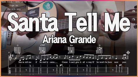 Ariana Grande Santa Tell Me 산타텔미 기타 악보 코드 Mr Guitar Chords Tab Youtube