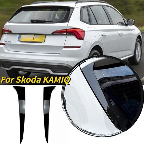 Car Rear Window Side Spoiler Wing For Skoda Kamiq Black