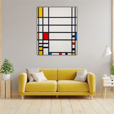 Piet Mondrian Leinwanddruck Rot Blau Und Gelb Leinwand Wandkunst