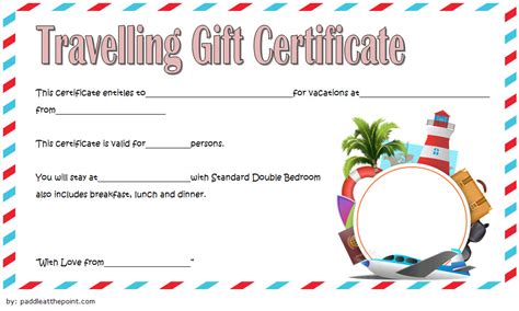Travel T Certificate Templates 10 Best Ideas Free