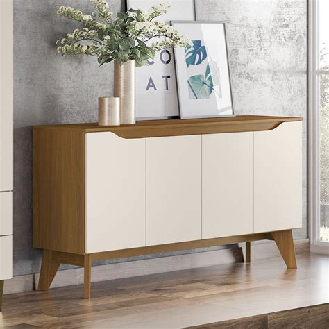 Buffet Quartzo 4 Portas Nature Off White Henn