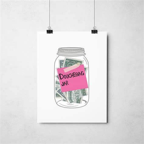 Douche Bag Jar From New Girl Schmidt Pop Culture Printable Etsy Australia