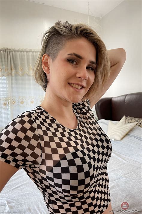 Blonde With A Big Booty Adalind Gray Shows Her Inviting Puffy Pussy Up Close CoedCherry